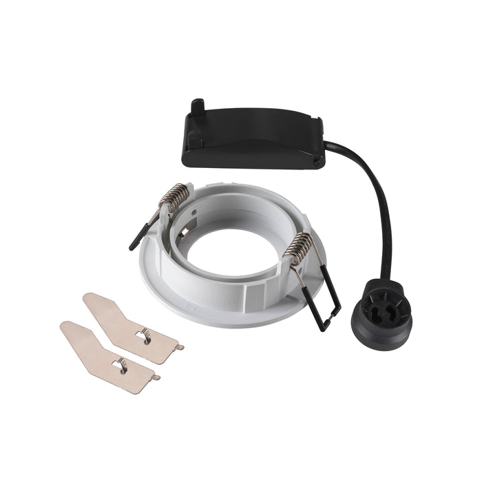 Back view product picture of SLV Aluminium NEW TRIA® 68, recessed ceiling light, round, max. 10W GU10, white