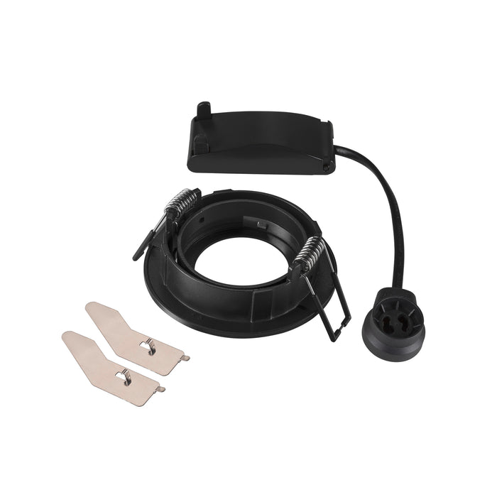 Back view product picture of SLV Aluminium NEW TRIA® 68, recessed ceiling light, round, max. 10W GU10, black