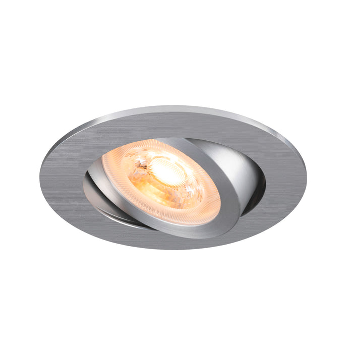 SLV Aluminium NEW TRIA® 68, recessed ceiling light, round, max. 10W GU10, aluminium