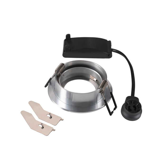 Back view product picture of SLV Aluminium NEW TRIA® 68, recessed ceiling light, round, max. 10W GU10, aluminium