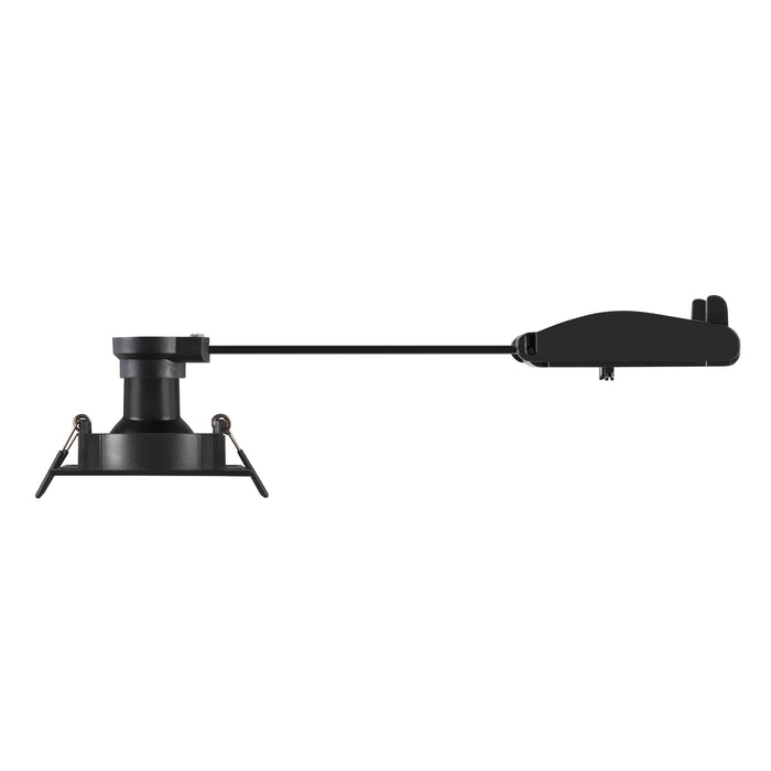 Bottom view product picture of SLV Aluminium NEW TRIA® 68, recessed ceiling light, square, max. 10W GU10, black