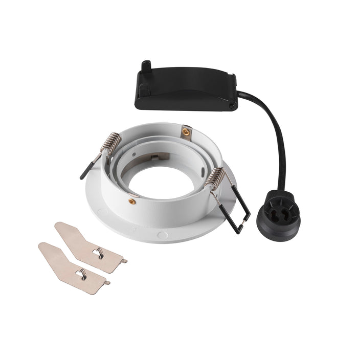 Back view product picture of SLV Aluminium NEW TRIA® 75, recessed ceiling light, round, max. 10W GU10, white