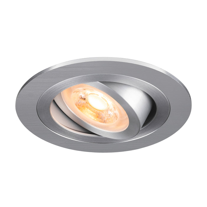 SLV Aluminium NEW TRIA® 75, recessed ceiling light, round, max. 10W GU10, aluminium
