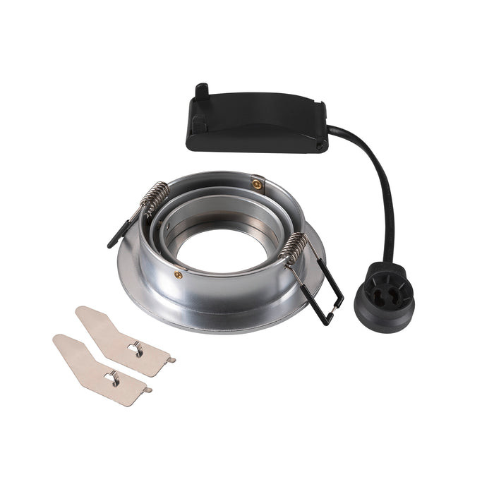 Back view product picture of SLV Aluminium NEW TRIA® 75, recessed ceiling light, round, max. 10W GU10, aluminium