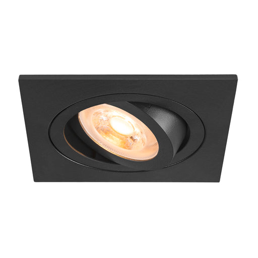 SLV Aluminium NEW TRIA® 75, recessed ceiling light, square, max. 10W GU10, black