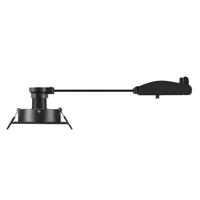 Bottom view product picture of SLV Aluminium NEW TRIA® 75, recessed ceiling light, square, max. 10W GU10, black