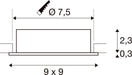Technical drawing with dimensions.