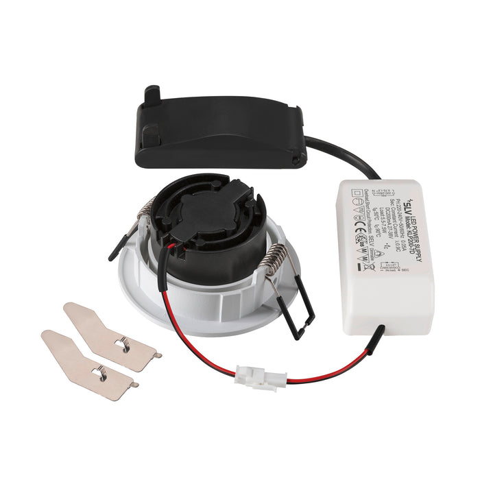 Bottom view product picture of SLV Aluminium NEW TRIA® 68, recessed ceiling light, 2700K, 38°, IP 20, round, white