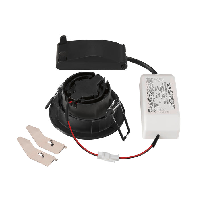 Back view product picture of SLV Aluminium NEW TRIA® 68, recessed ceiling light, 3000K, 60°, IP 20, round, black