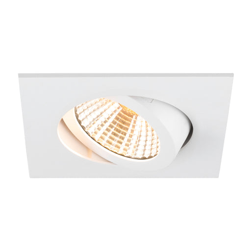 SLV Aluminium NEW TRIA® 68, recessed ceiling light, 3000K, 38°, IP 20, square, white