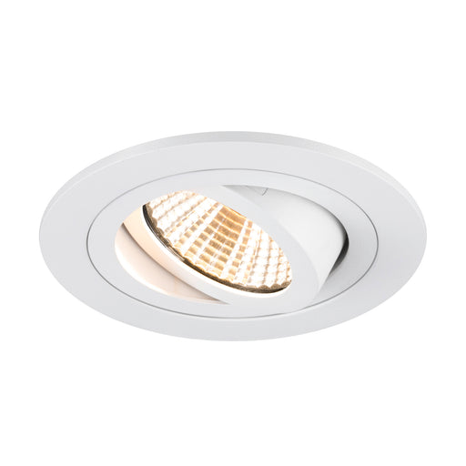 SLV Aluminium NEW TRIA® 75, recessed ceiling light, 3000K, 38°, IP 20, round, white