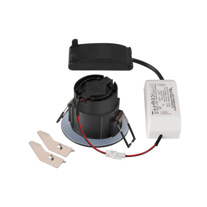 Back view product picture of SLV Aluminium NEW TRIA® 68, recessed ceiling light, 2700K, 38°, IP 20 / IP 65, round, black