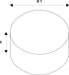 Dimensioned drawing of SLV NEW TRIA®, LED module, round, 3000K, 60°, PHASE, black