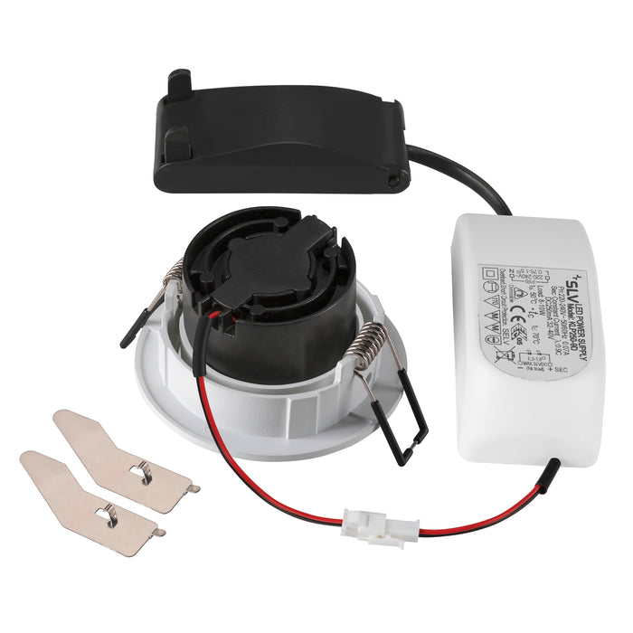 Back view product picture of SLV Aluminium NEW TRIA® 68, recessed ceiling light, 1800-3000K, 60°, IP 20, round, white