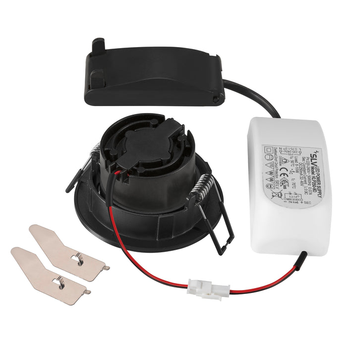 Back view product picture of SLV Aluminium NEW TRIA® 68, recessed ceiling light, 1800-3000K, 60°, IP 20, round, black