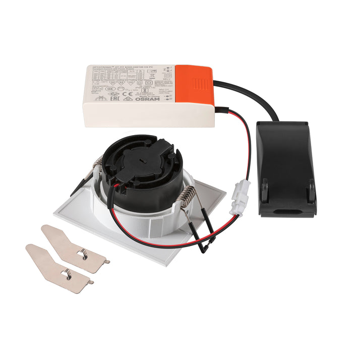 Back view product picture of SLV Aluminium NEW TRIA® UNIVERSAL 68, recessed ceiling light, 2500/3000/4000K, 38°, IP 20, square, white