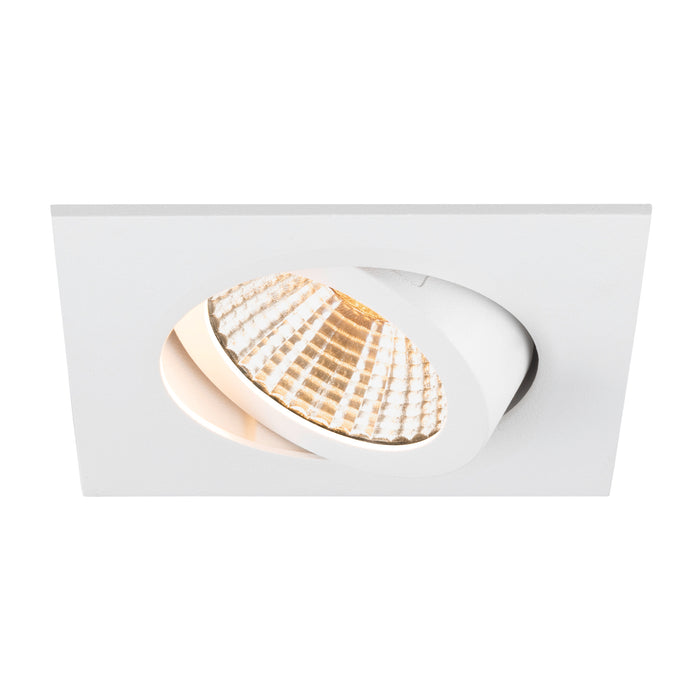 Sloping product picture of SLV Aluminium NEW TRIA® UNIVERSAL 68, recessed ceiling light, 2500/3000/4000K, 38°, IP 20, square, white