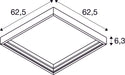 Dimensioned drawing of SLV PANEL 625, assembly mounting frame
