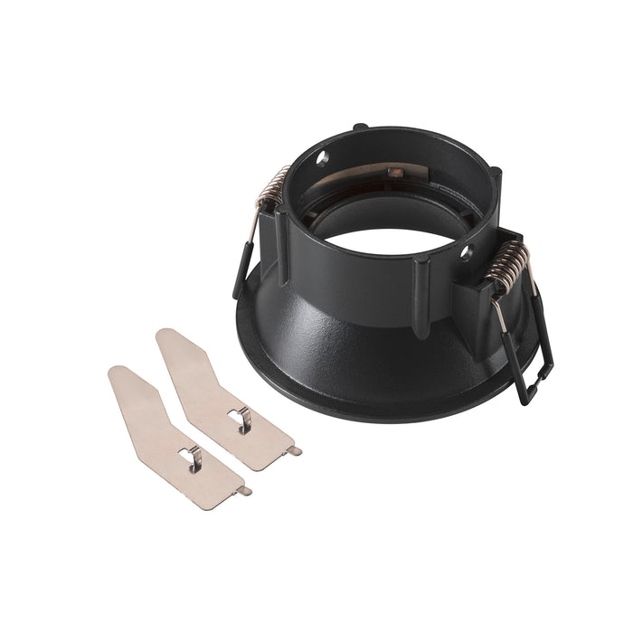 Back view product picture of SLV NEW TRIA® 75, ceiling installation ring, recessed, D: 8.2 H: 4.3 cm, IP 20, black