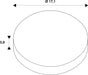 Dimensioned drawing of SLV Aluminium DOWNLIGHT V 200, 15/21W 830/840 IP54