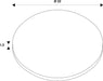 Dimensioned drawing of SLV LALU® PLATE 22, Lampshade, Mix&Match, H:1.5 cm, white