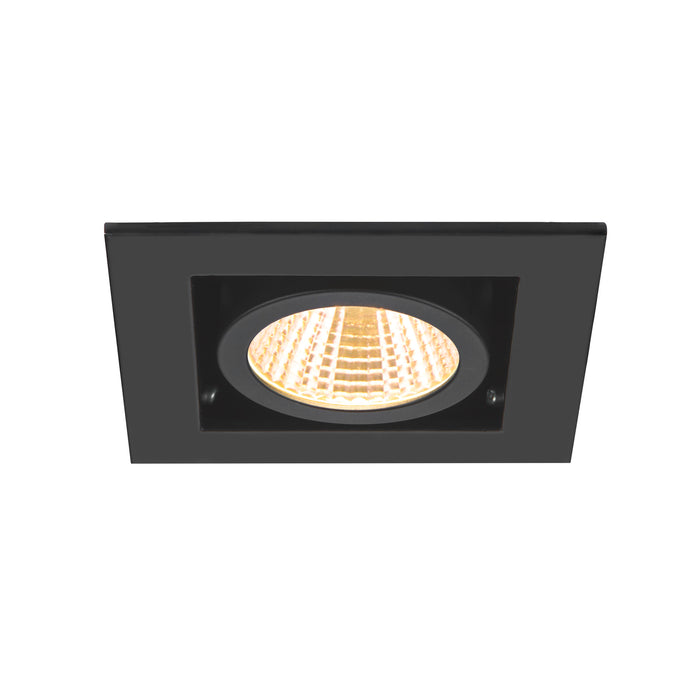 Front view product picture of SLV Aluminium KADUX, recessed ceiling light, single, 3000K, 38°, IP 20, square, black