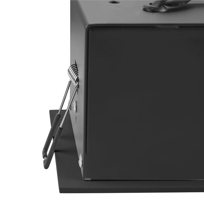 Sloping product picture of SLV Aluminium KADUX, recessed ceiling light, single, 3000K, 38°, IP 20, square, black