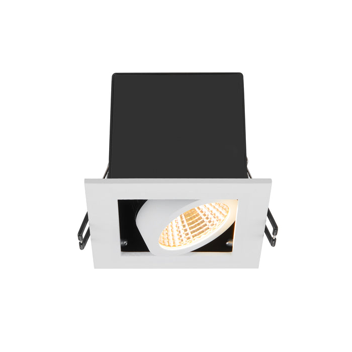SLV Aluminium KADUX, recessed ceiling light, single, 3000K, 38°, IP 20, square, white