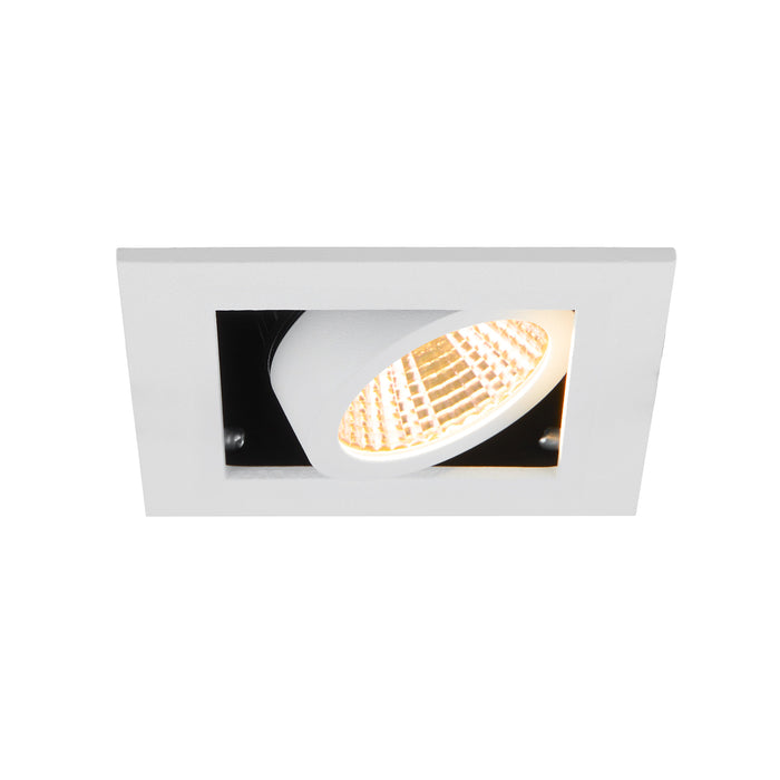 Bottom view product picture of SLV Aluminium KADUX, recessed ceiling light, single, 3000K, 38°, IP 20, square, white