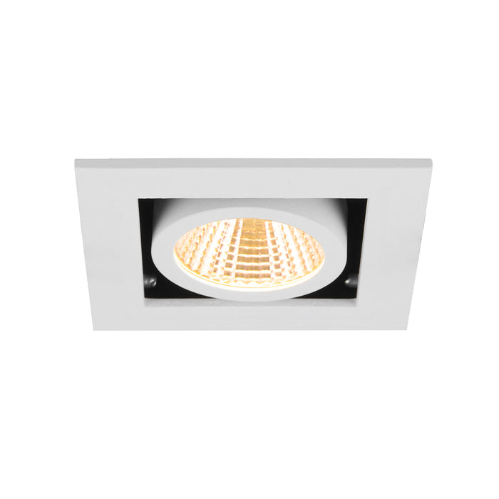 Front view product picture of SLV Aluminium KADUX, recessed ceiling light, single, 3000K, 38°, IP 20, square, white