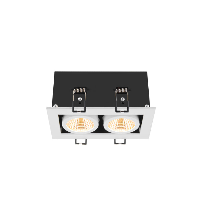 Detailed view product picture of SLV Aluminium KADUX, recessed ceiling light, double, 3000K, 38°, IP 20, square, white