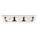 Front view product picture of SLV Aluminium KADUX, recessed ceiling light, triple, 3000K, 38°, IP 20, square, white
