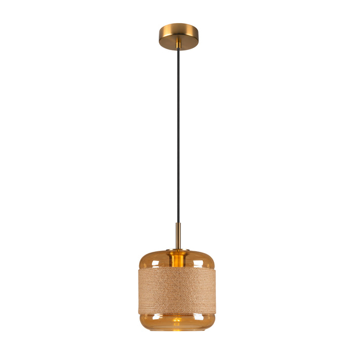 SLV PANTILO ROPE 20, pendant light, 250cm, E27, 15W, gold