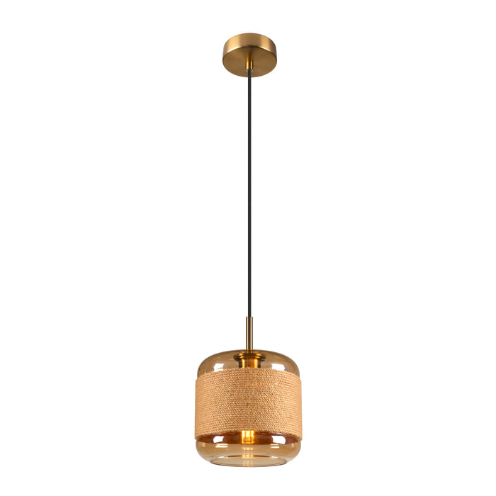 Back view product picture of SLV PANTILO ROPE 20, pendant light, 250cm, E27, 15W, gold