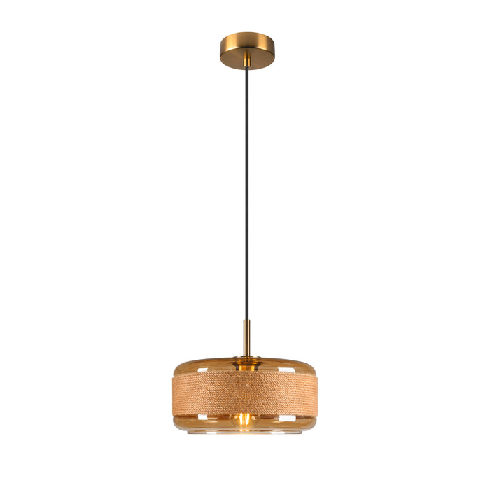 PANTILO ROPE 27, pendant light, 250cm, E27, 15W, gold