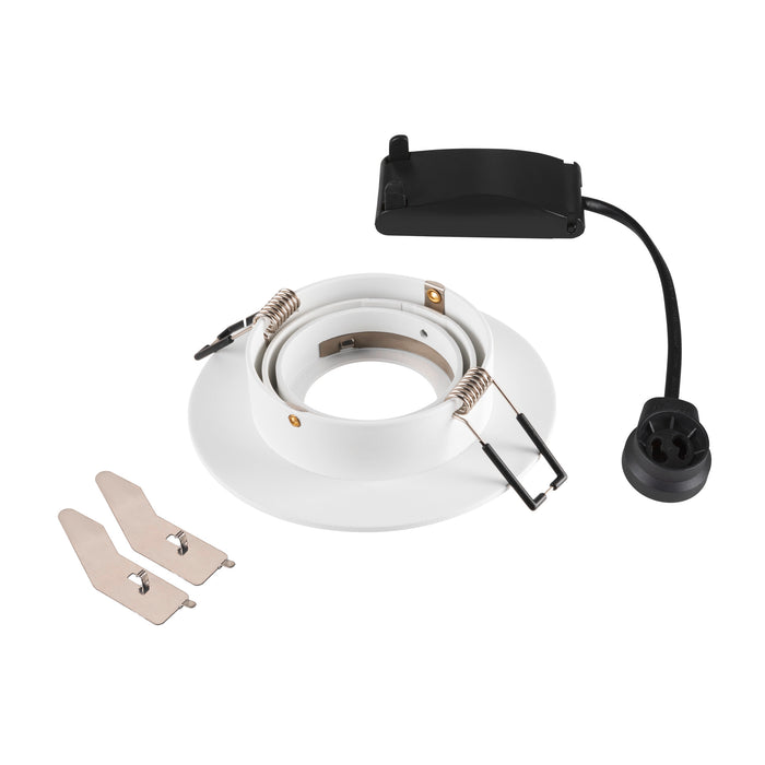 Back view product picture of SLV Aluminium NEW TRIA® 75 XL, recessed ceiling light, round, max. 10W, GU10, white