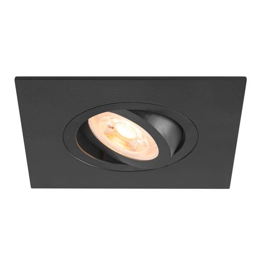 SLV Aluminium NEW TRIA® 75 XL, recessed ceiling light, square, max. 10W , GU10, black