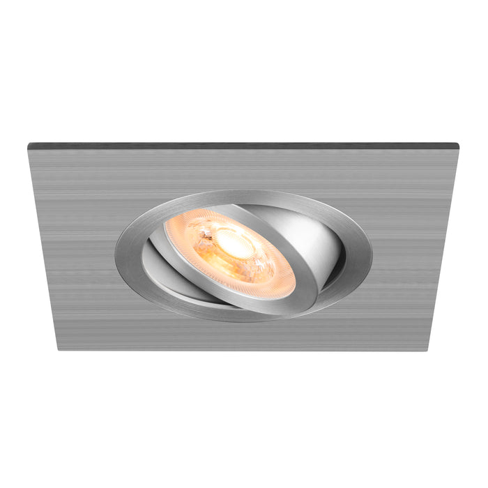 SLV Aluminium NEW TRIA® 75 XL, recessed ceiling light, square, max. 10W , GU10, aluminium