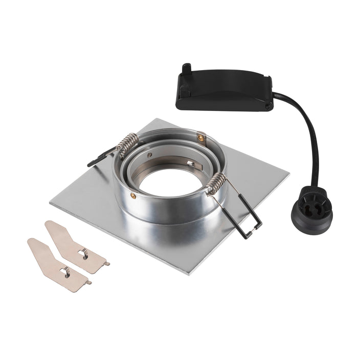 Back view product picture of SLV Aluminium NEW TRIA® 75 XL, recessed ceiling light, square, max. 10W , GU10, aluminium