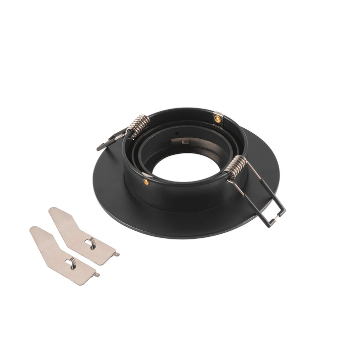 Back view product picture of SLV NEW TRIA® 75 XL, ceiling installation ring, D: 11 H: 2.6 cm, IP20, black