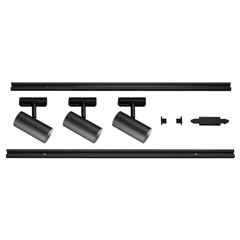 SLV Aluminium NOBLO® SPOT, track system set, round, 2700K, 19W, trailing-edge phase, 32°, black