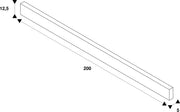 Dimensioned drawing of SLV Aluminium NOBLO® SPOT, track system set, round, 2700K, 19W, trailing-edge phase, 32°, black