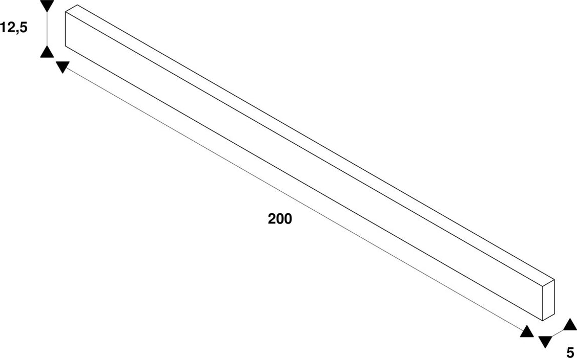 Dimensioned drawing of SLV Aluminium NOBLO® SPOT, track system set, round, 2700K, 19W, trailing-edge phase, 32°, white