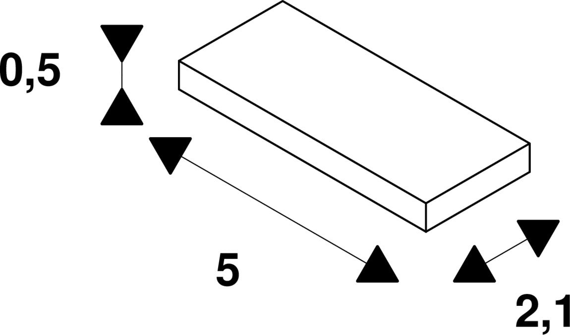 Dimensioned drawing of SLV HIGHBAY V, suspension set 1500mm