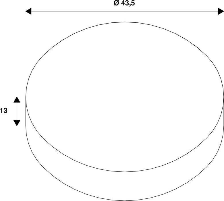 Dimensioned drawing of SLV HIGHBAY V 330, reflector 100°