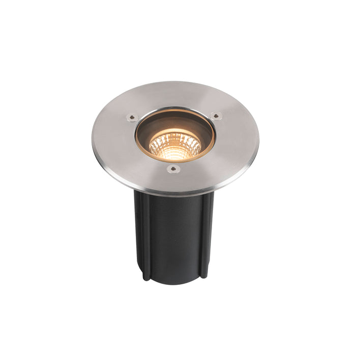 Top view product picture of SLV DASAR® S, recessed floor light, round, 4W, 3000K, 24°, IP67, cylindrical, anthracite