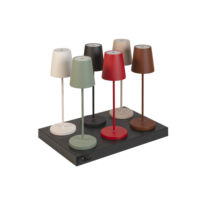 Back view product picture of SLV VINOLINA TWO, table lamp, battery-powered, IP65, 2200/2700/3000K, TOUCH, white