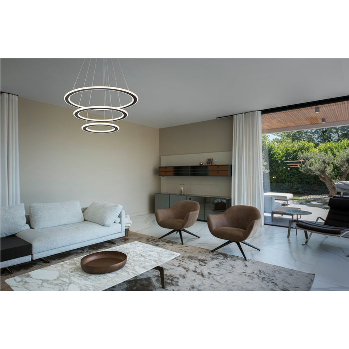 SLV 1007701 ONE FLAT, pendant light, triple, 300 cm, 2700/3000 K, DALI 2, Touch, black (MD02)