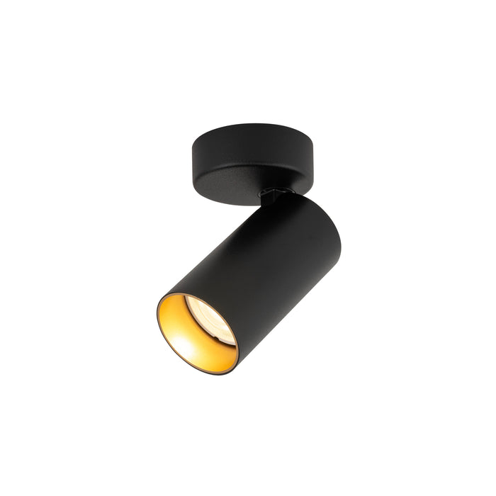 KAMI, wall and ceiling-mounted light, 1x max. 10W, GU10, black/gold