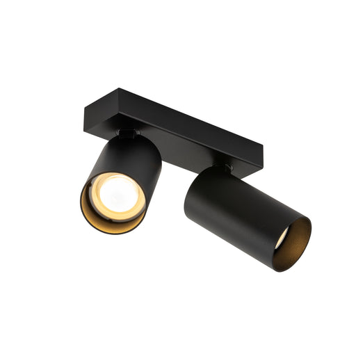 SLV KAMI, ceiling-mounted light, double, 2x max. 10W, GU10, black